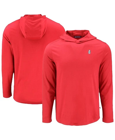 Cutter & Buck Men's Red Chicago Cubs Coastline Epic Comfort Eco Hoodie Long Sleeve T-Shirt