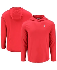 Cutter & Buck Men's Red Chicago Cubs Coastline Epic Comfort Eco Hoodie Long Sleeve T-Shirt