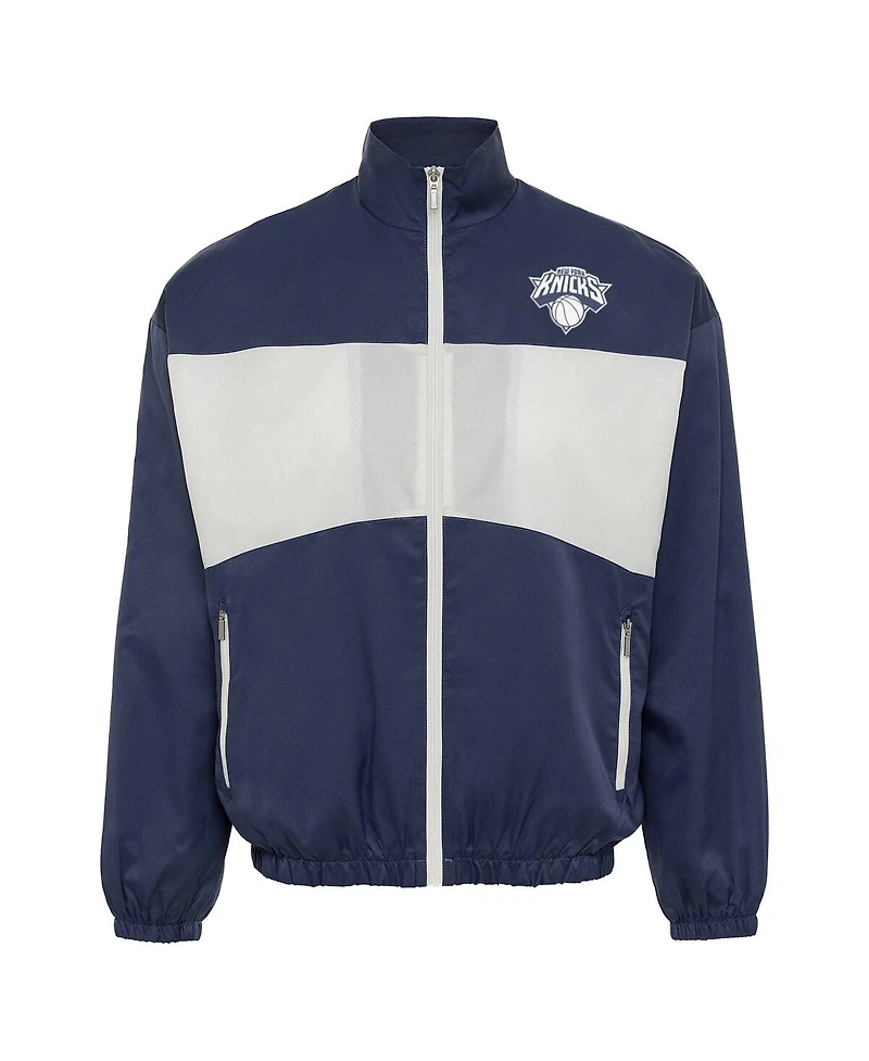 Sportiqe Men's and Women's Blue New York Knicks Athletic Club Collection Senna Premium Lightweight Full-Zip Jacket