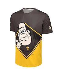 Foco Men's Brown/Gold San Diego Padres Big Logo Mascot T-Shirt