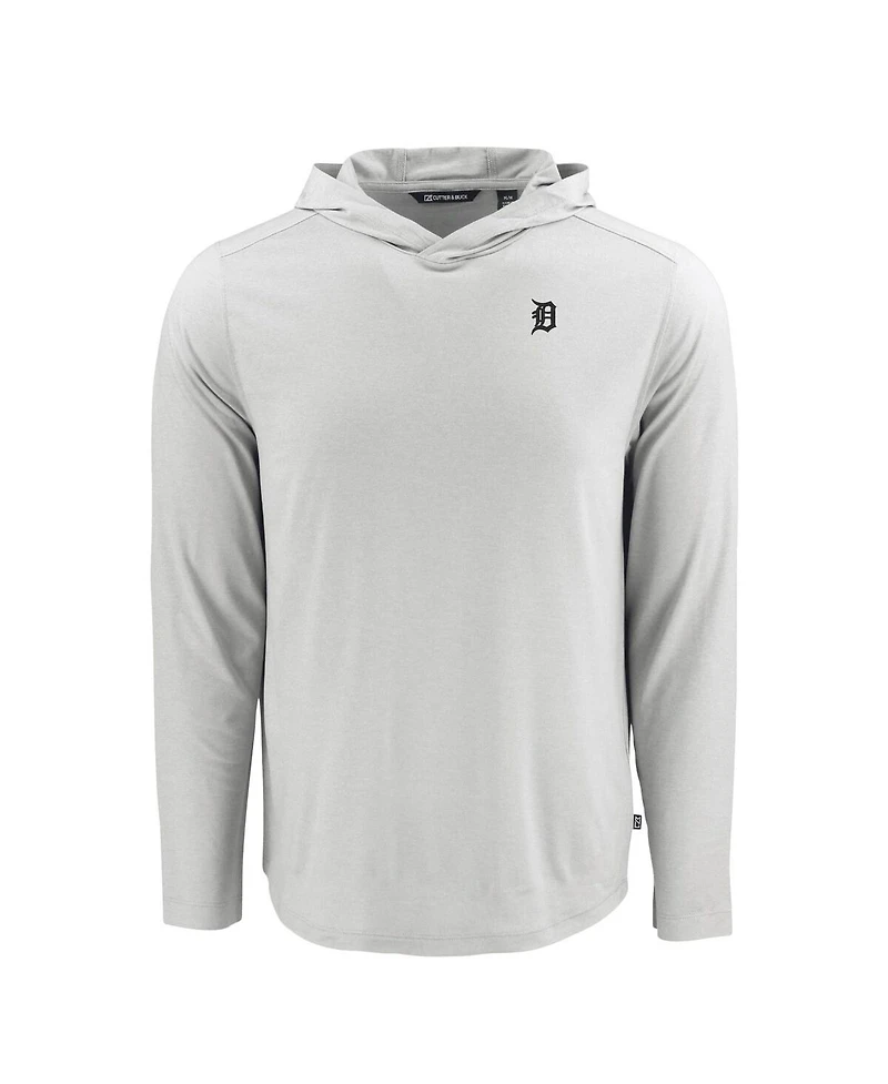 Cutter & Buck Men's Gray Detroit Tigers Coastline Epic Comfort Eco Long Sleeve Hoodie T-Shirt