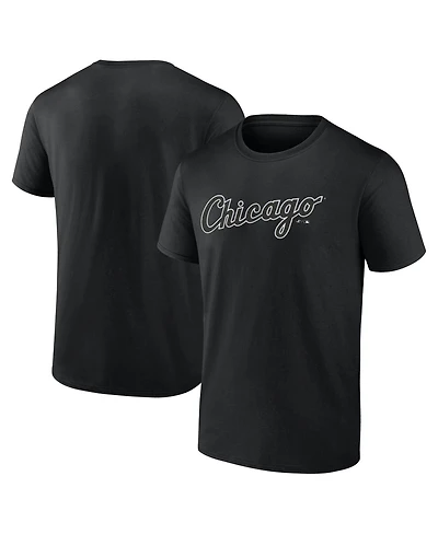 Logo Athletic Men's Black Chicago White Sox Wordmark T-Shirt