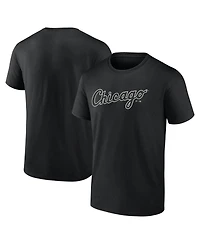 Logo Athletic Men's Black Chicago White Sox Wordmark T-Shirt