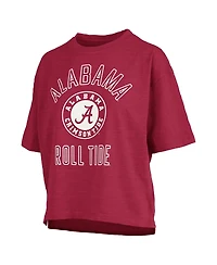 Pressbox Women's Crimson Alabama Tide Motley Crew Bishop Waist Length Oversized Slub T-Shirt
