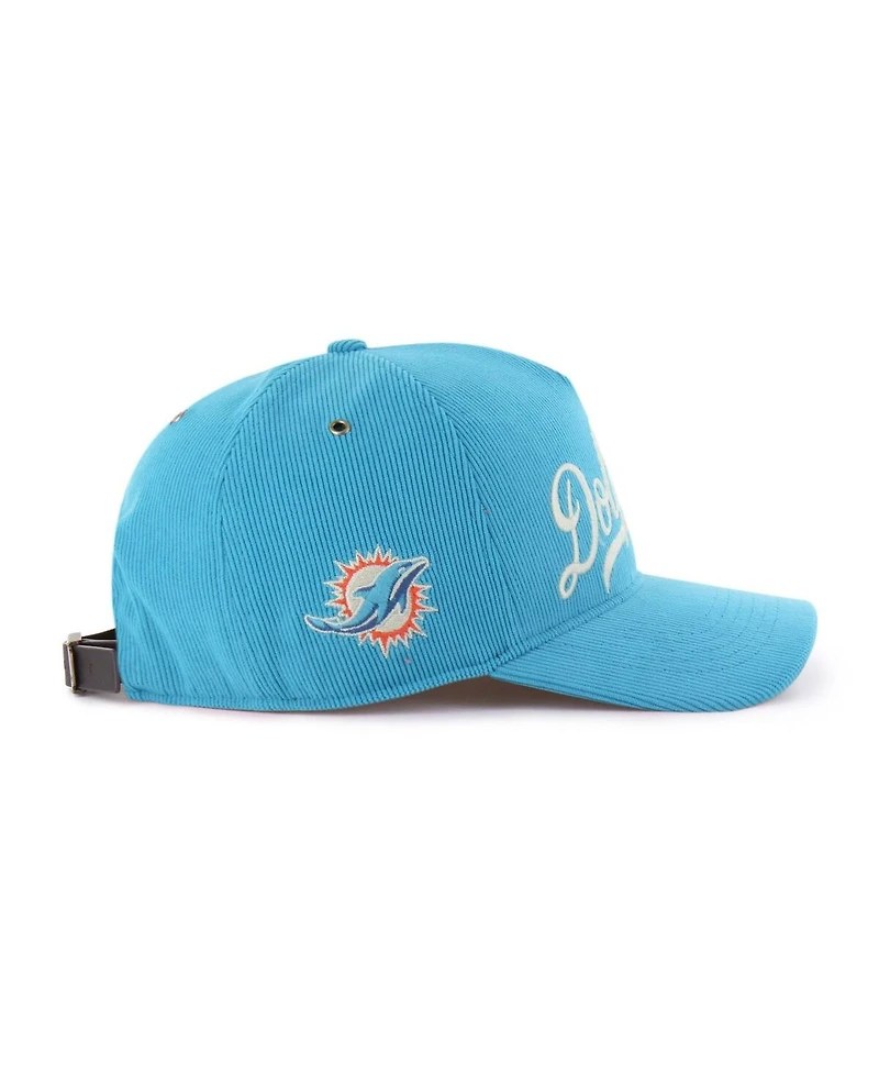 '47 Brand Men's Aqua Miami Dolphins Golden Age Corduroy Hitch Adjustable Hat
