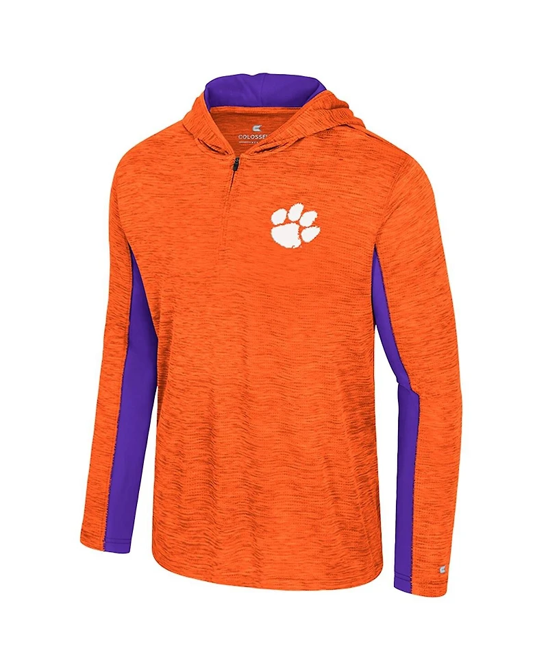 Colosseum Men's Orange Clemson Tigers Always Sunny Quarter-Zip Hoodie