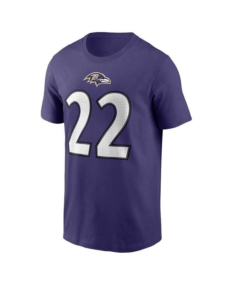 Nike Men's Derrick Henry Purple Baltimore Ravens Name and Number T-Shirt