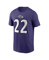 Nike Men's Derrick Henry Purple Baltimore Ravens Name and Number T-Shirt