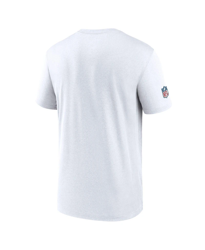 Nike Men's White Miami Dolphins Sideline Legend Small Logo Dri-fit T-Shirt