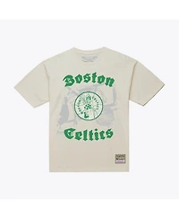 Mitchell & Ness Men's Cream Boston Celtics Hardwood Classics Chapters T-Shirt