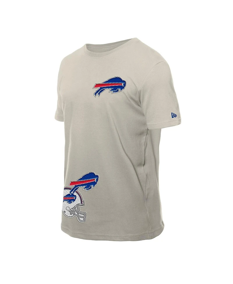 New Era Men's Light Beige Buffalo Bills Multi Patch T-Shirt