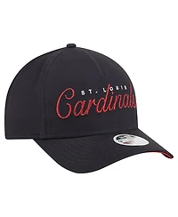 New Era Women's Navy St. Louis Cardinals Metallic A-Frame 9FORTY Adjustable Hat