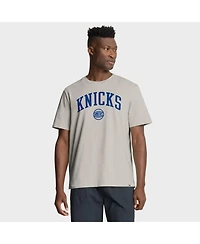 Fanatics Men's Cream New York Knicks Crossover Collection Pull Up Jumper Shot Premium T-Shirt
