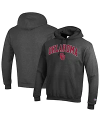 Champion Men's Charcoal Oklahoma Sooners Arch Over Logo Pullover Hoodie