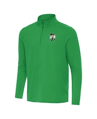 Antigua Men's Kelly Green Boston Celtics Intent Quarter-Zip Sweatshirt