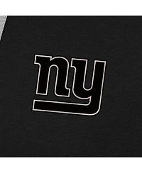 Antigua Men's Black New York Giants Brushed Carbon Victory Pullover Hoodie