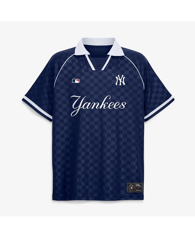 Fanatics Men's Navy New York Yankees Homerun Raglan V-Neck Polo Shirt