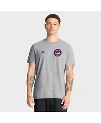 Nike Men's Heather Gray Chicago Cubs Cooperstown 2-Hit T-Shirt