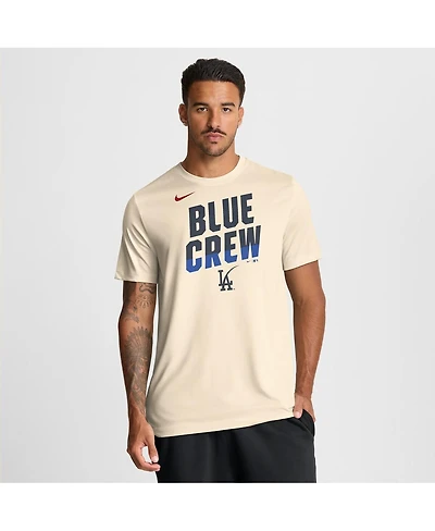Nike Men's Cream Los Angeles Dodgers 2026 City Connect Team Phrase Script Dri-fit T-Shirt