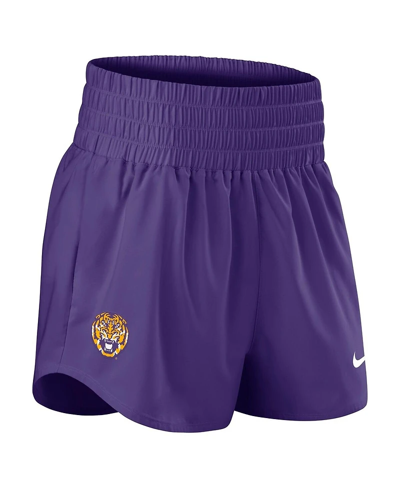 Nike Women's Purple Lsu Tigers Performance One Dri-fit High-Rise Shorts