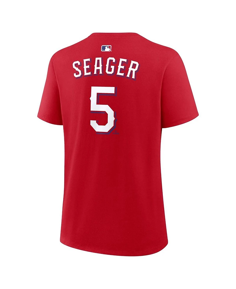 Nike Women's Corey Seager Red Texas Rangers Name and Number T-Shirt