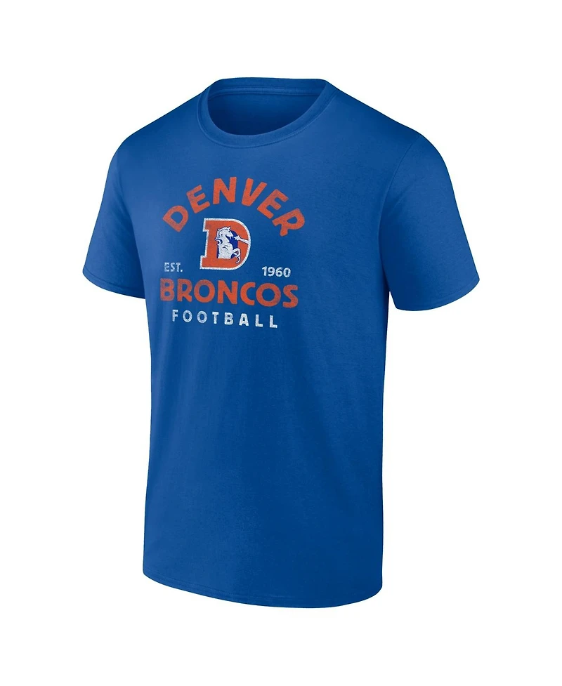 Logo Athletic Men's Royal Denver Broncos Vintage Arch T-Shirt
