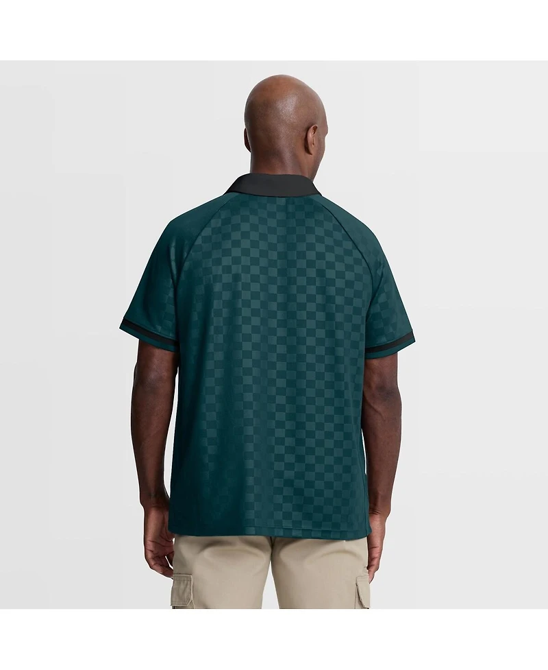 Fanatics Men's Midnight Green/Black Philadelphia Eagles Homerun Raglan V-Neck Polo Shirt