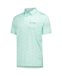 FootJoy Men's Teal The Players Hidden Palm Print Lisle Polo Shirt