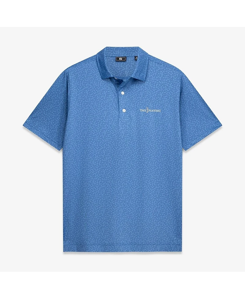 FootJoy Men's Blue The Players All Over Print ProDry Polo Shirt
