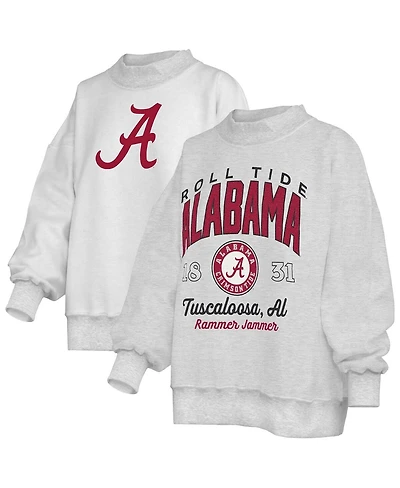 Pressbox Women's Heather Gray Alabama Crimson Tide Reversible Sweatshirt