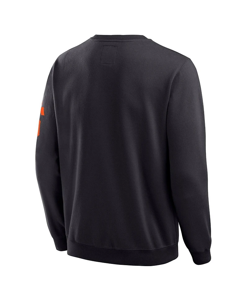 Darius Rucker Collection by Fanatics Men's Black San Francisco Giants Washed Crew Neck Pullover Sweatshirt