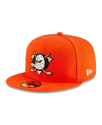 New Era Men's Orange Anaheim Ducks Core 59FIFTY Fitted Hat