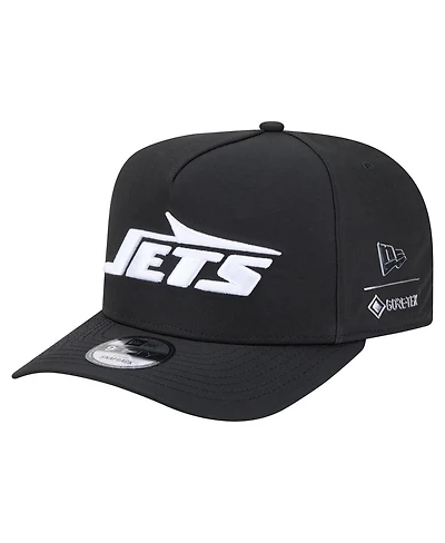 New Era Men's Black New York Jets Gore-Tex A-Frame 9FIFTY Adjustable Hat