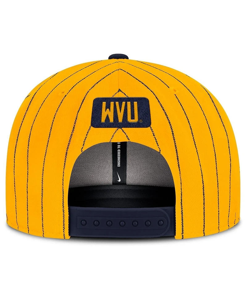 Nike Men's Gold West Virginia Mountaineers 2026 Primetime Pin Stripe 2-Tone Snapback Hat