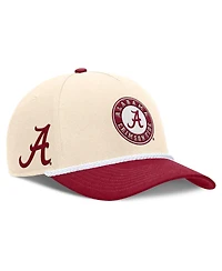 Nike Men's and Women's Natural Alabama Crimson Tide 2026 Primetime Natural 5-Panel Rope 2-Tone Rise Hat