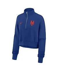 Nike Women's Royal New York Mets Primetime Phoenix Fleece Half-Zip Sweatshirt