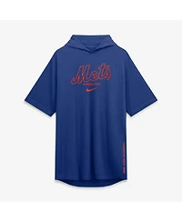 Nike Men's Royal New York Mets Arched Wordmark Tri-Blend Hooded T-Shirt