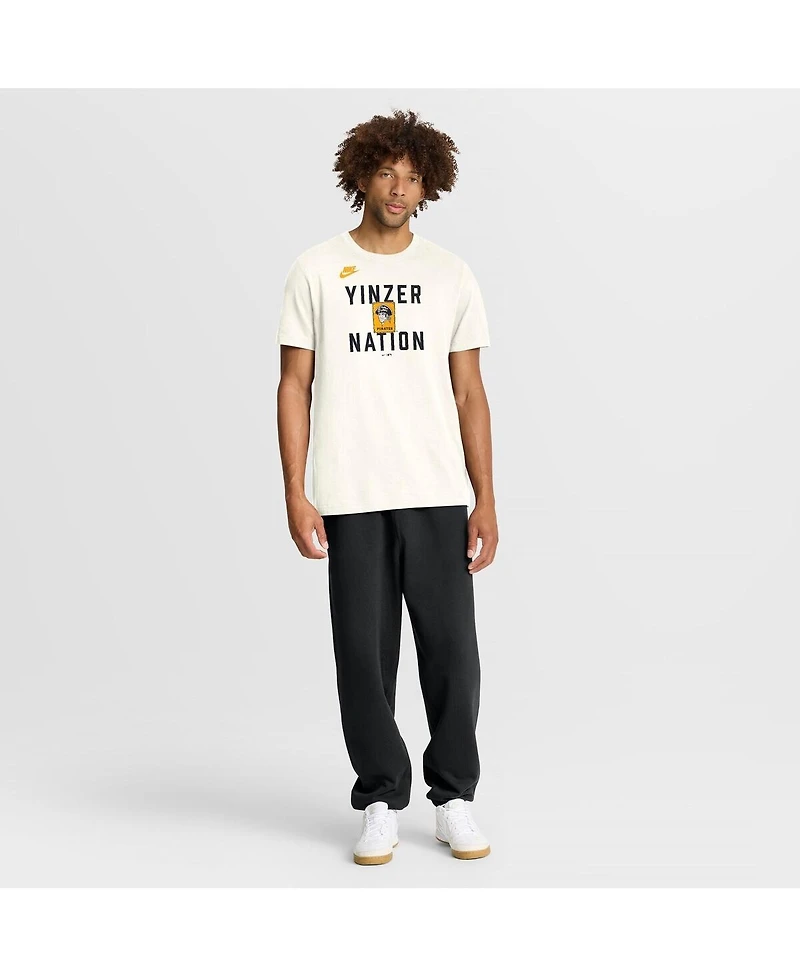 Nike Men's Cream Pittsburgh Pirates Cooperstown Collection ‘70s Inspired T-Shirt