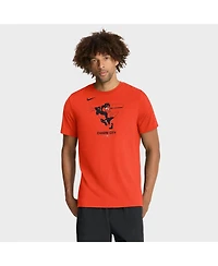 Nike Men's Orange Baltimore Orioles Tri-Blend Logo T-Shirt