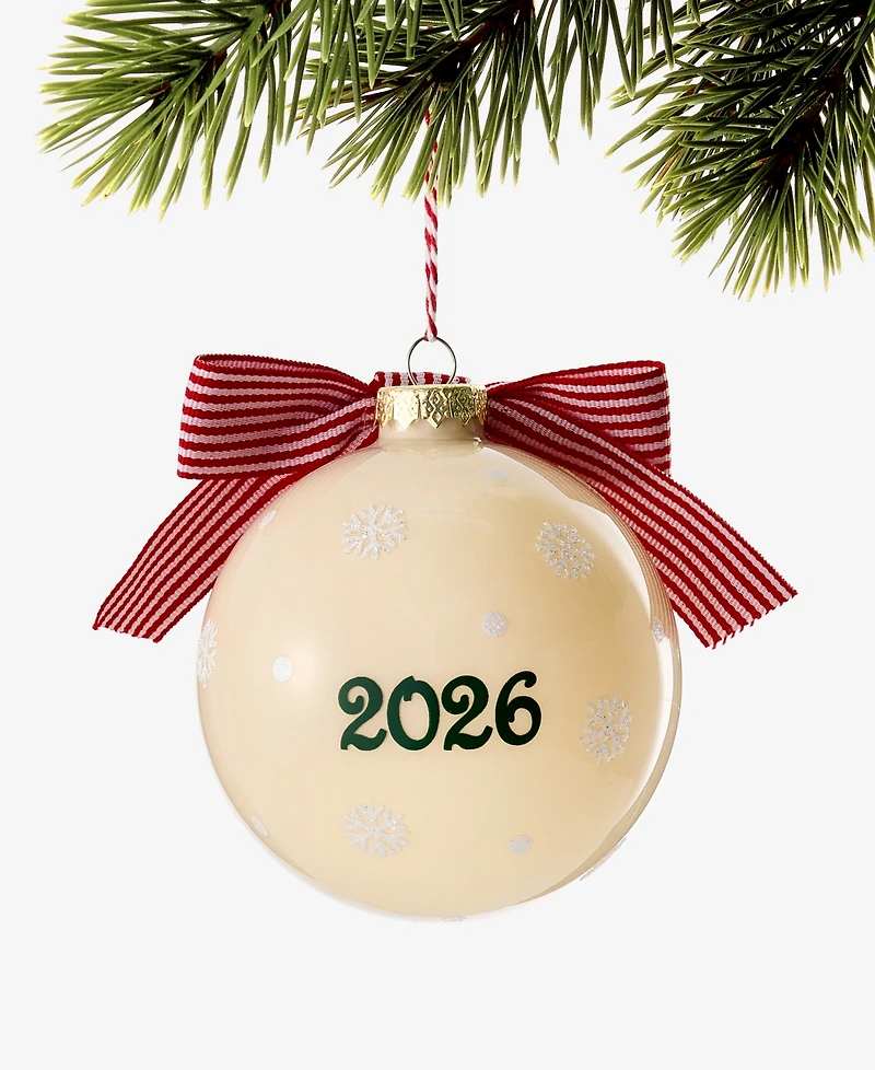 Holiday Lane Christmas Cheer 2026 Ball Ornament, Macy's Exclusive