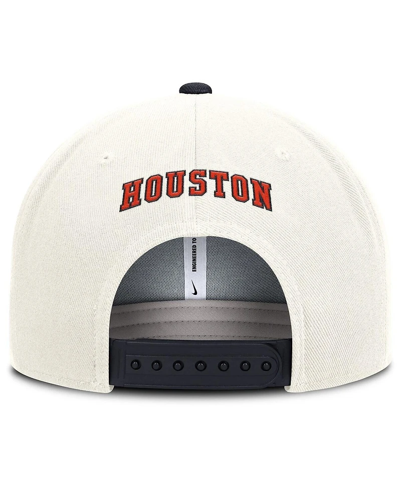 Nike Men's Cream/Navy Houston Astros Cooperstown Pro Dri-fit Snapback Hat