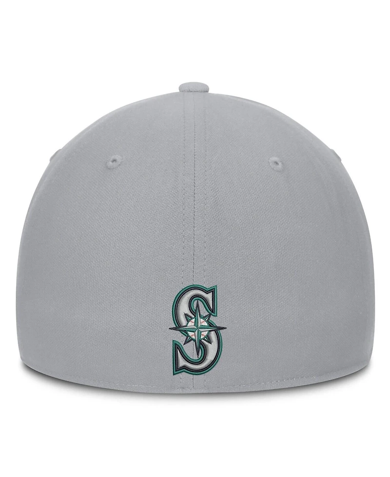 Nike Men's Gray Seattle Mariners Primetime Rise Dri-fit Flex Hat