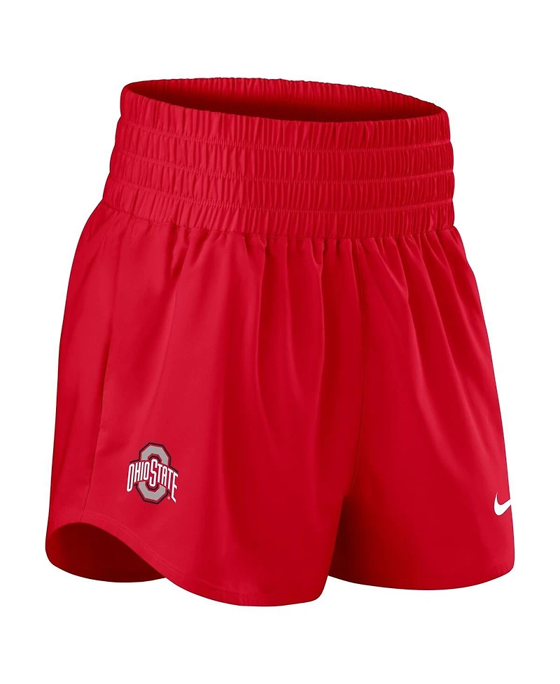 Nike Women's Scarlet Ohio State Buckeyes Performance One Dri-fit High-Rise Shorts