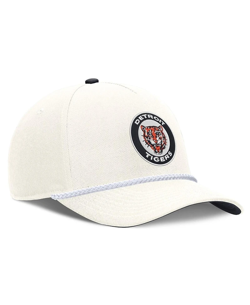 Nike Men's Cream Detroit Tigers Cooperstown Rise Adjustable Hat