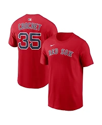 Nike Men's Garrett Crochet Red Boston Sox Name and Number T-Shirt