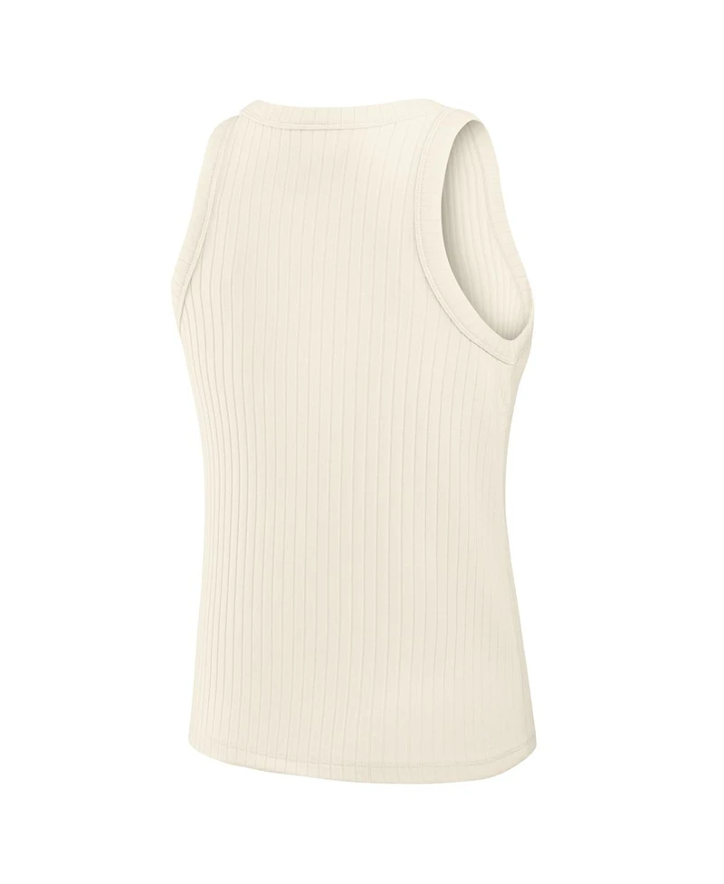 Fanatics Women's Cream Baltimore Ravens Star Play Tri-Blend Ribbed Tank Top