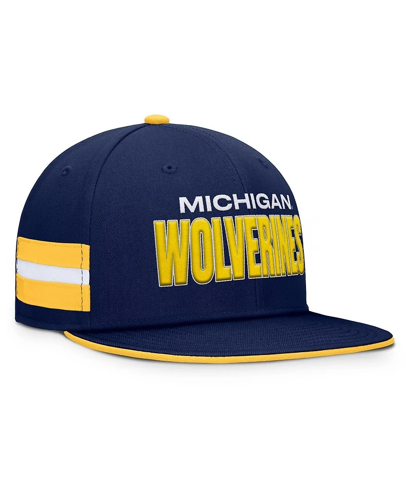 Fanatics Men's Navy Michigan Wolverines Pick Off Fitted Hat