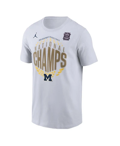 Jordan Men's White Michigan Wolverines 2026 Ncaa Men's Basketball National Champions Locker Room T-Shirt