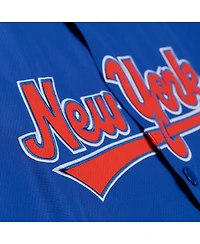 Mitchell & Ness Men's Royal New York Mets Full-Snap Hooded Coaches Jacket