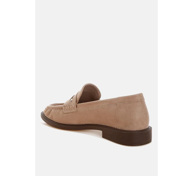 London Rag Women's Fhalko Penny Strap Low Block Heel Loafers